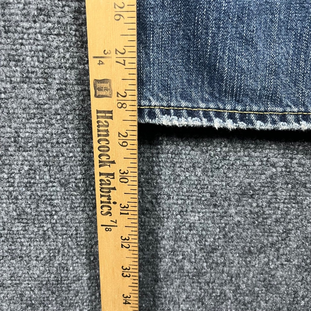 American Eagle Jeans Mens 33 Blue Distressed Straight Leg Medium Wash Denim - Picture 7 of 11